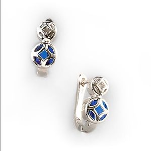 Royale Earrings Rhodium-plated stud with Nicestone